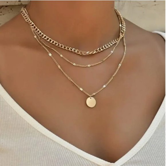 14K Gold Filled Layering Pendent Necklace - Picture 1 of 5